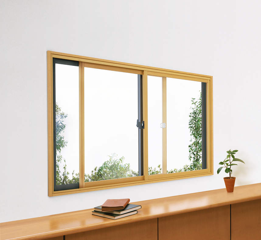 プラマードU 引き違い 2枚建て 一般複層ガラス / 透明3mm+A12+3mm 特注サイズ W：1,501〜2,000mm × H：1,801〜2,200mm YKKAP 内窓 二重窓